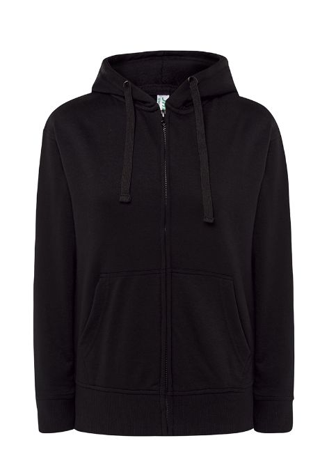 FELPA DONNA CAPPUCCIO E ZIP LEGGERA FRENCH TERRY